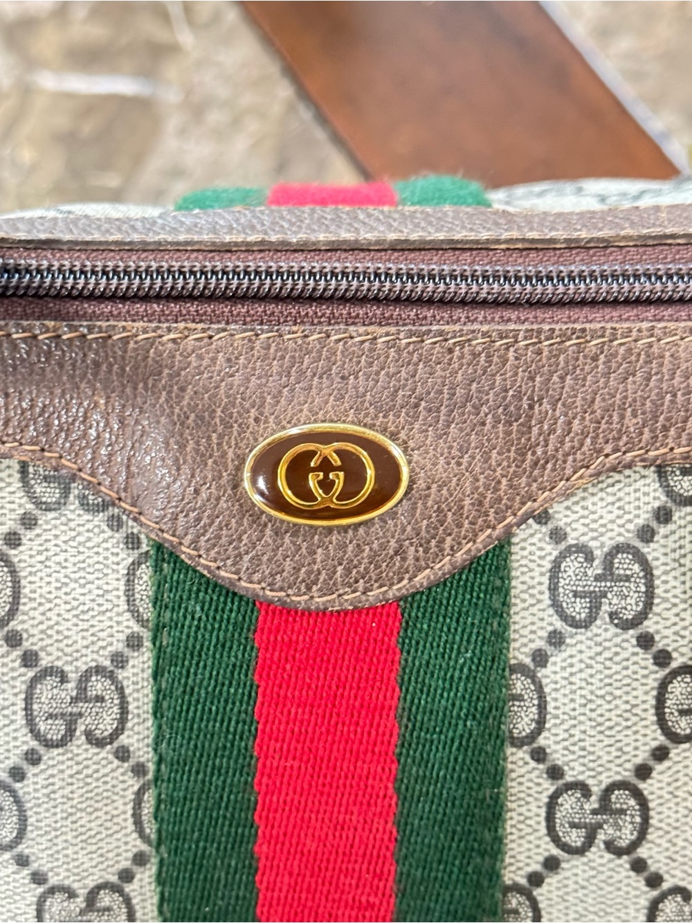 Vintage Gucci Boston GG Web Canvas Sherry Line handbag - Picture 6 of 14